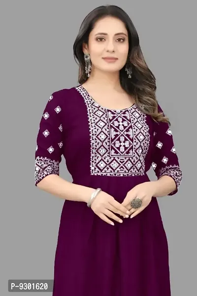 Classic Rayon Embroidered Kurti for Womens-thumb5