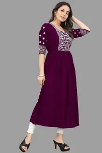 Classic Rayon Embroidered Kurti for Womens-thumb1