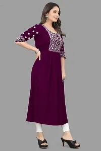 Classic Rayon Embroidered Kurti for Womens-thumb2