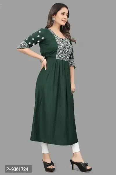 Classic Rayon Embroidered Kurti for Womens-thumb5