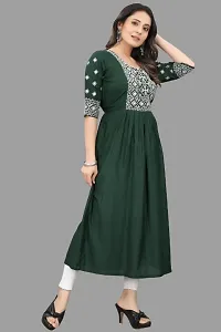 Classic Rayon Embroidered Kurti for Womens-thumb1