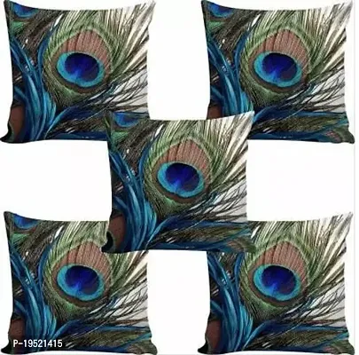 Stylish Jute Printed Cushion Covers ,Pack Of 5-thumb0