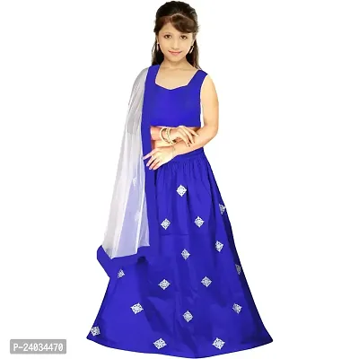 Clothes Shop Girls Taffeta Silk Designer Lehenga Choli_(8-130