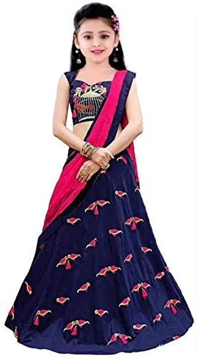 Ethnic Design Girls Semi-Stitched Lehenga Choli