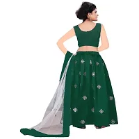 Clothesshop Girl's Satin Semi-stitched Lehenga Choli-thumb1