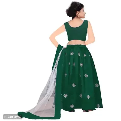 Clothesshop Girl's Satin Semi-stitched Lehenga Choli-thumb2