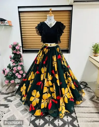 Girls printed Party Wear Full Stitched Lehenga Choli