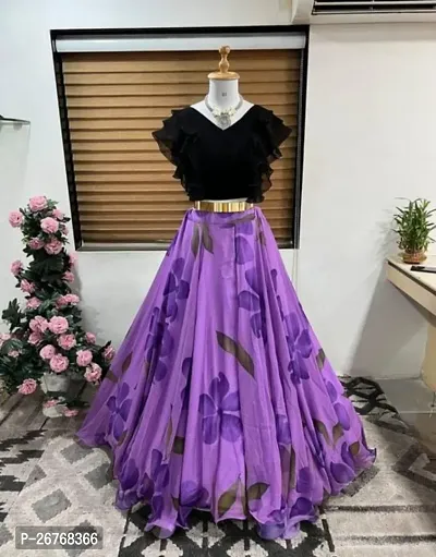 Girls printed Party Wear Full Stitched Lehenga Choli