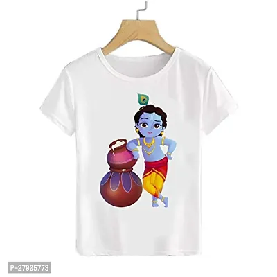 Stylish White Cotton Blend Printed T-shirts For Boys-thumb0