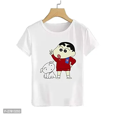 Stylish White Cotton Blend Printed Tees For Boys-thumb0