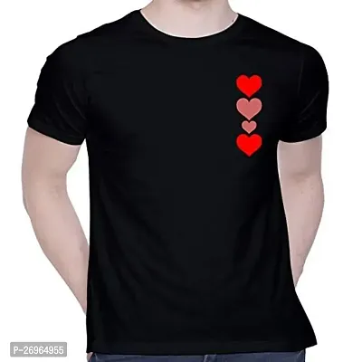 Reliable Black Cotton Printed Round Neck Tees For Men-thumb0