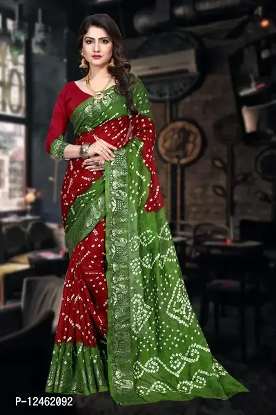 Beautiful Art Silk Woven Design Saree with Blouse Piece For Women