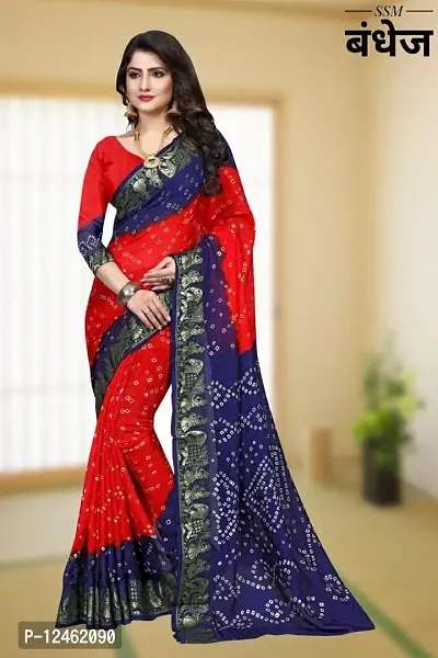 Beautiful Art Silk Woven Design Saree with Blouse Piece For Women-thumb0