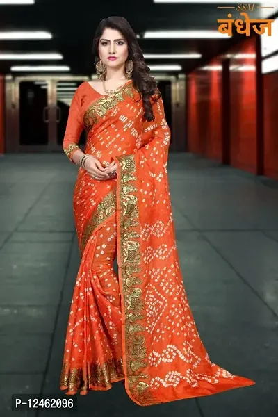 Beautiful Art Silk Woven Design Saree with Blouse Piece For Women-thumb0