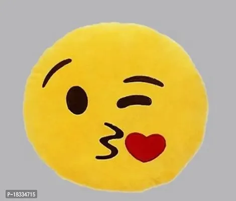 Plush Emoji Soft Round, Elation Decorative Cushion Soft Toys-thumb0