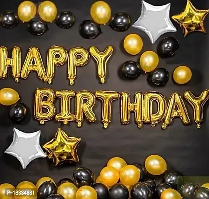 Happy Birthday Foil Balloon With Metallic And Foil Balloons / Happy Birthday Set / Birthday Decoration Items Combo