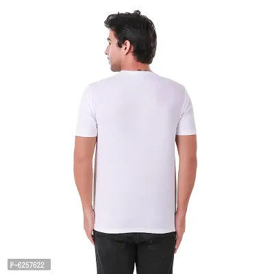 White Polyester Spandex Sports Tee For Men-thumb3