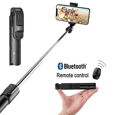 3in1 Wireless Selfie Stick Tripod Foldable Bluetooth Shutter Remote for Photo, Video  Live Steaming Extendable Handheld Stand Tripod