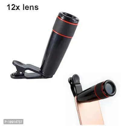 12x Zoom Mobile Adjustable Focus HD Pictures Telescope Lens Kit with DSLR Blur Background Effect for All Smartphones-thumb0