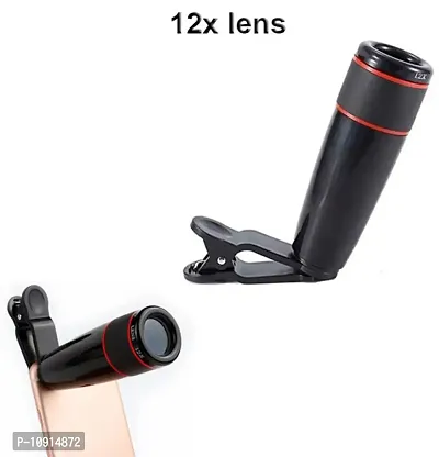 12x mobile phone lens compatible with all Smart phone || Mobile Lens||Universal Mobile Lens ||Telescope Lens-thumb0