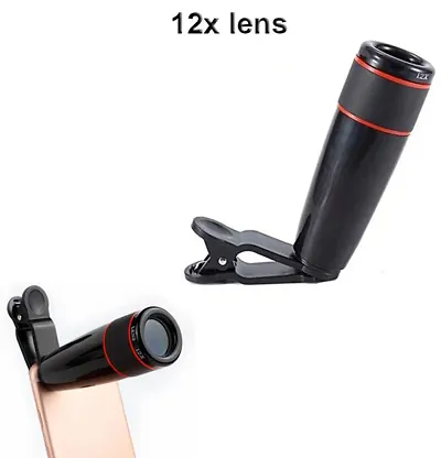 12x mobile phone lens compatible with all Smart phone || Mobile Lens||Universal Mobile Lens ||Telescope Lens