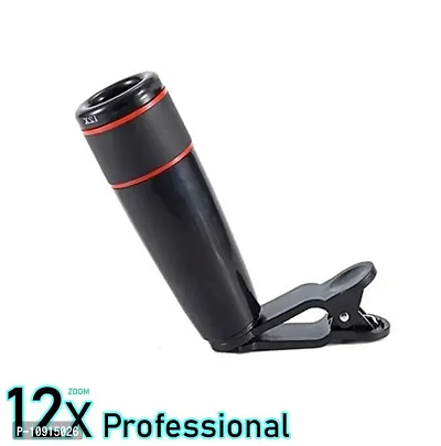 12X Zoom Mobile Phone Telescope Lens with Adjustable Clip Holder Mobile Phone Lens-thumb0