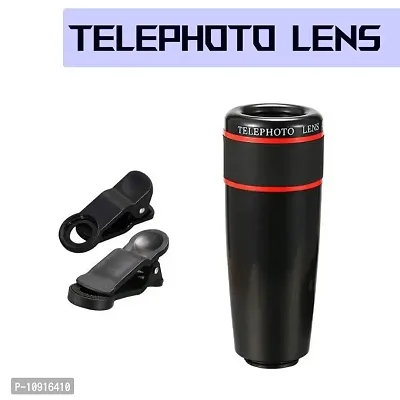 HD Cell Phone Camera Lens 12x Optical Zoom Telephoto Lens Clip-On Smartphone Lens Compatible with all android-thumb0