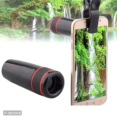 HD Cell Phone Camera Lens 12x Optical Zoom Telephoto Lens Clip-On Smartphone Lens Compatible with all android-thumb3