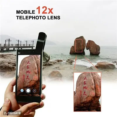HD Cell Phone Camera Lens 12x Optical Zoom Telephoto Lens Clip-On Smartphone Lens Compatible with all android-thumb4