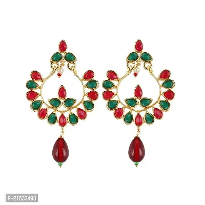 Laxmi collections Women's Onyx Stone, Gold plated Hook Dangler Hanging Fashion Earring (Color: Multi Color) | JWL-159