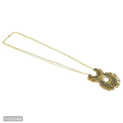 Laxmi collections Designer Antique Oxidized Golden Fancy Necklace Fashion Jewellery | JWL-58