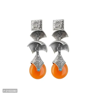 Laxmi collections Women's Silver Plated Hook Dangler Hanging Earrings-Silver | JWL-151