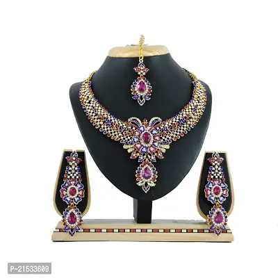 Laxmi collections Women's Alloy Necklace set (Multicolor) | JWL-34