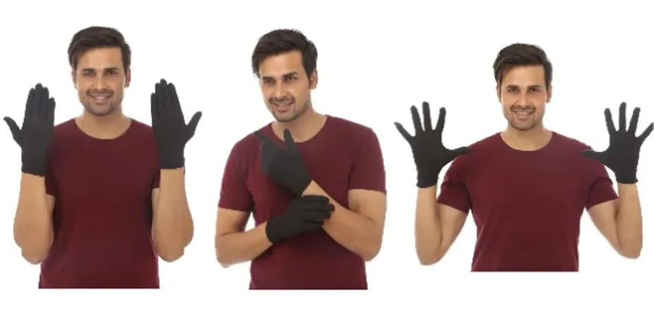 Men Reusable And Washable Pure Cotton Hand Gloves