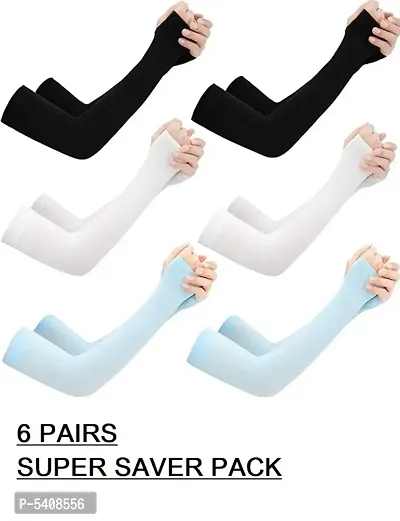 NYLON ARM SLEEVES SUPER SAVER PACK UV PROTECTIVE - PACK OF 6 PAIRS-thumb0