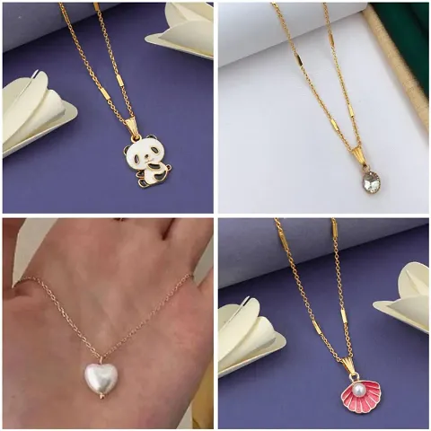 Beautiful Alloy Chains For Women Pack Of 4