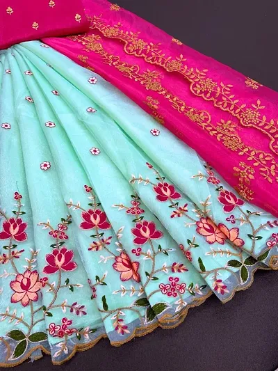 Stylish Fancy Net Embroidered Lehenga Cholis For Women