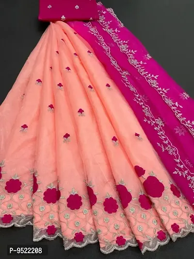 Beautiful Net Fabric Embroidery Lehenga For Women-thumb0