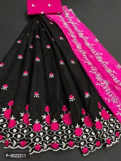 Beautiful Net Fabric Embroidery Lehenga For Women