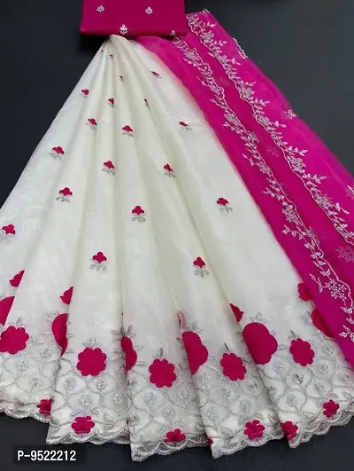 Beautiful Net Fabric Embroidery Lehenga For Women-thumb0