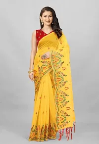 Classic Organza Embroidered Saree with Blouse piece-thumb2