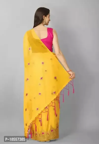 Organza Embroidered Sarees For Women-thumb4