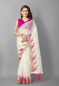 Classic Net Embroidered Saree with Blouse piece-thumb2