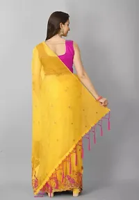 Classic Net Embroidered Saree with Blouse piece-thumb1