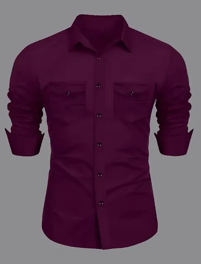 Stylish Double Pocket Shirts For Men Cargo Shirts