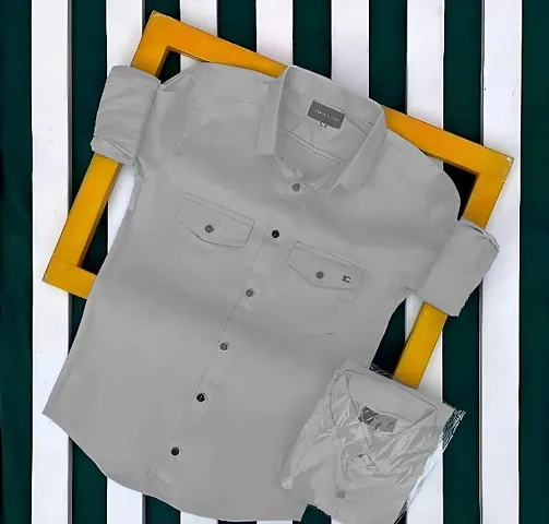 Stylish Double Pocket Shirts For Men Cargo Shirts