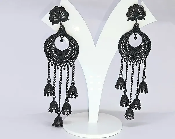 Polish Oxidize Earring For Girls Women (Long Size)