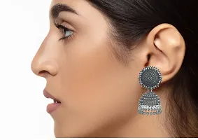 Oxidize Silver Earring Jhumka For Women Girls Fashion-thumb1