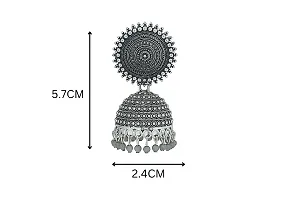 Oxidize Silver Earring Jhumka For Women Girls Fashion-thumb2