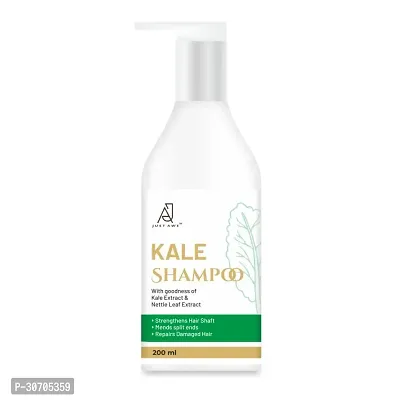 Just Awe Kale Shampoo- 200ml | Damage Repair Shampoo- strengthen the hair shaft and mend split ends (Pack of 1)